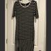 Lularoe Dresses | Black/White Stripe "Julia" Lularoe Dress | Color: Black/White | Size: Xl