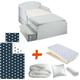 Pack complet Premium Lit Blanc Tiroirs Lit+Matelas & Parure+Couette+Oreiller