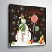 The Holiday Aisle® 'Sweet Snowmen I' - Print Canvas in Green/Red | 14 H x 14 W x 2 D in | Wayfair 6B30252289AD422EA2052022FD6A6B8D