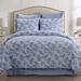 Winston Porter Porterville Standard Cotton 3 Piece Comforter Set Cotton Percale in Blue | King Comforter + 2 Shams | Wayfair