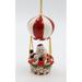 The Holiday Aisle® Santa's Hot Air Balloon Hanging Figurine Ornament Ceramic/Porcelain in Red | 5.375 H x 2.75 W x 2.75 D in | Wayfair