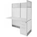60"W x 24"D x 67"H White Laminate Washable Add-On Cubicle
