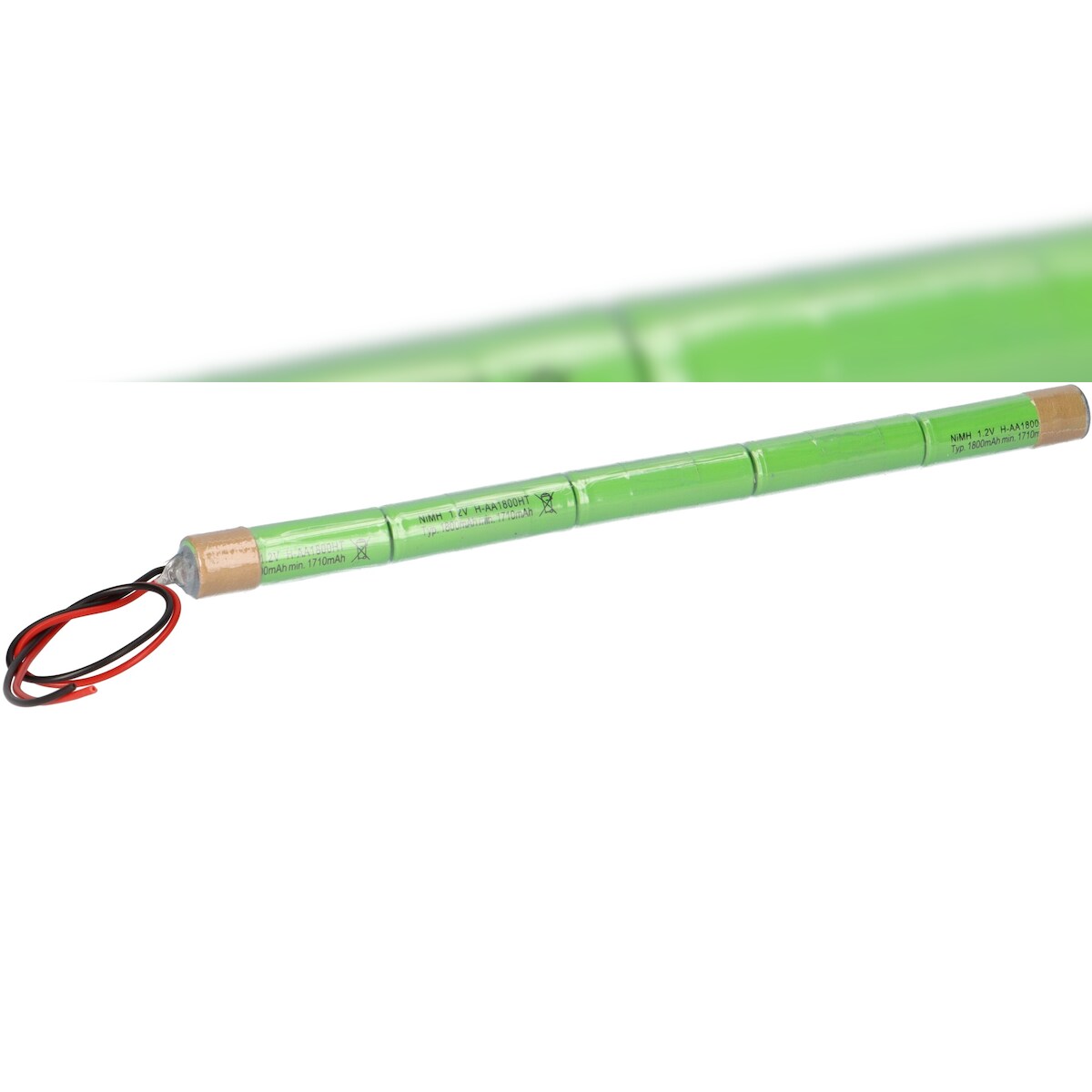 Akkuman Akkupack NiMH 6V 1,8Ah AA Hochtemperatur Notlicht Stange Kabel 20cm Notbeleuchtung L51NIMH1800 Image