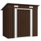 vidaXL Garden Storage Shed Brown 194x121x181 cm Steel