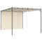 vidaXL Garden Gazebo with Side Curtain 4x3x2.25 m Cream