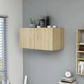 vidaXL Wall Mounted Cabinet Sonoma Oak 80x39x40 cm Engineered Wood