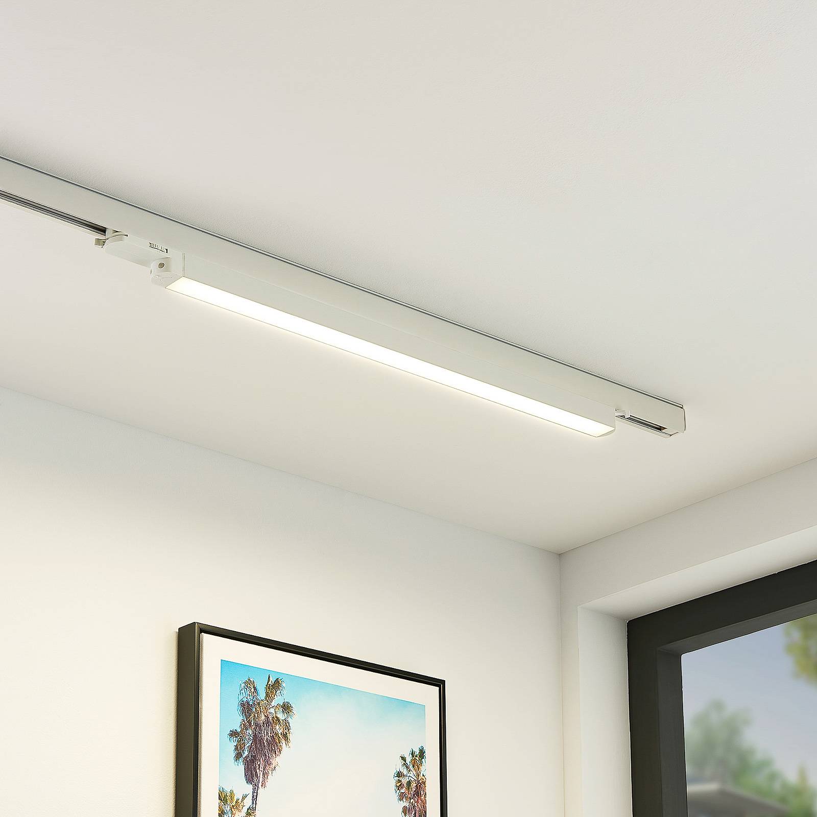 Arcchio LED-Schienenleuchte Harlow, weiß, 69 cm, 4.000 K Harlow, weiß / opal, für Arbeitszimmer / Büro, Aluminium, Modern, Stromschienenstrahler