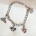 Disney Jewelry | Disney Silver Charm Bracelet Lovebug Mickey | Color: Pink/Silver | Size: Os