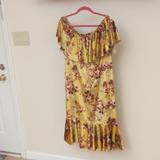 Lularoe Dresses | Gorgeous Plus Size Velvet Lularoe Cici | Color: Pink/Yellow | Size: 3x