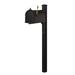 Special Lite Products Berkshire Locking Post Mounted Mailbox Aluminum in Black/Gray | 83 H x 10 W x 25 D in | Wayfair SCB1015_SPK720-BLK-LB998