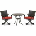 Wildon Home® Savanna Round 2 - Person 32" Long Aluminum Outdoor Dining Set w/ Cushions Metal in Brown | 32 W x 32 D in | Wayfair