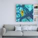 Harriet Bee Misadventure II by Alicia Ludwig - Wrapped Canvas Painting Print Canvas in Green/Yellow | 14 H x 14 W x 2 D in | Wayfair