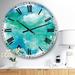 Trent Austin Design® Mandurah Wall Clock Metal in Blue/White | 23 H x 23 W x 1 D in | Wayfair 63B5818DA4B944A4B5E916637B6D891F