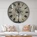 Lark Manor™ Inevitable - Large Cottage Wall Clock Metal in White | 36 H x 36 W x 1 D in | Wayfair D8CD2CF5FC944D3790B31E70093F50C3