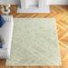 Green 60 x 0.75 in Area Rug - Etta Avenue™ Nevaeh Geometric Handmade Tufted Wool Area Rug Wool | 60 W x 0.75 D in | Wayfair