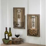 Gracie Oaks 2 Piece Corkscrew Wall Décor Set in Brown | 17.25 H x 11 W x 3.5 D in | Wayfair CA0C25D42038417BAA41C43445849579