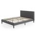 Zinus Low Profile Platform Bed Upholstered/Metal/Polyester in Gray | 35 H x 62.8 W x 83.7 D in | Wayfair FPPVGU-12Q