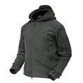 MAGCOMSEN Men 's Windproof Warm Military Tactical Fleece Jacket Grey S