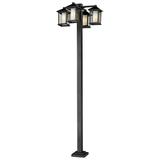 Z-Lite Mesa 99 Inch Tall 4 Light Outdoor Post Lamp - 523-4-536P-BK