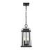 Z-Lite Millworks 15 Inch Tall 2 Light Outdoor Hanging Lantern - 574CHM-BK