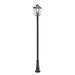 Z-Lite Talbot 117 Inch Tall 3 Light Outdoor Post Lamp - 579PHXLR-519P-BK