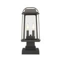 Z-Lite Millworks 17 Inch Tall 2 Light Outdoor Pier Lamp - 574PHMS-SQPM-ORB