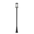 Z-Lite Millworks 110 Inch Tall 2 Light Outdoor Post Lamp - 574PHMR-519P-BK