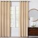 Eastern Accents Meridian Solid Weave Solid Color Room Darkening Rod Pocket Single Curtain Panel Polyester in White/Brown | 96 H in | Wayfair