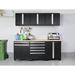 NewAge Products Pro Series Garage Storage Cabinet Set, Stainless Steel in Black | 84.75 H x 184 W x 24 D in | Wayfair 64213