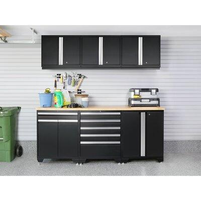 NewAge Products Pro Series Garage Storage Cabinet Set in Black | 84.75 H x 156 W x 24 D in | Wayfair 64149
