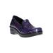 Wide Width Women's Leeza Slip On by Easy Street in Purple Multi Hearts (Size 7 1/2 W)