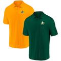 Men's Fanatics Branded Green/Gold Oakland Athletics Polo Combo Pack