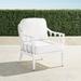 Avery Lounge Chair with Cushions in White Finish - Rain Resort Stripe Air Blue - Frontgate