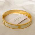 Kate Spade Jewelry | Kate Spade Spade Enamel Bangle Cream/Gold | Color: Cream/Gold | Size: Os