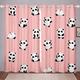 Loussiesd Panda Curtains for Bedroom Living Room Cartoon Panda Curtains for Kids Girls Cute Animal Pattern Windows Drapes Cartoon Giant Panda Room Decoration,Pink,W66*L72