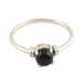 Magical Orb,'Black Onyx Cabochon Sterling Silver Ring'