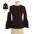 Anthropologie Sweaters | La Nouvelle Renaissance Wine Marron Sweater | Color: Purple/Red | Size: Xs