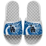 Youth ISlide White Los Angeles Dodgers Tie Dye Slide Sandals