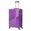 Flymax 24" Medium Suitcase Super Lightweight 4 Wheel Spinner Hard Shell ABS Luggage Hold Check in Travel Case Purple 67L