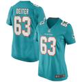 Women's Nike Michael Deiter Aqua Miami Dolphins Game Jersey