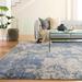 Blue/Gray 120 x 96 x 0.25 in Area Rug - 17 Stories Noaim Hand-Knotted Indigo/Gray Area Rug Viscose/Wool | 120 H x 96 W x 0.25 D in | Wayfair
