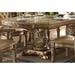 Lark Manor™ Carlene Dining Table in, Gold Patina in, 48"W x 120"L x 31"H Wood in Brown/Yellow | 31 H in | Wayfair 6917821BF7584C8687E7D262C792DDCF