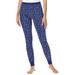 Plus Size Women's Thermal Pant by Comfort Choice in Evening Blue Stars (Size 1X) Long Underwear Bottoms