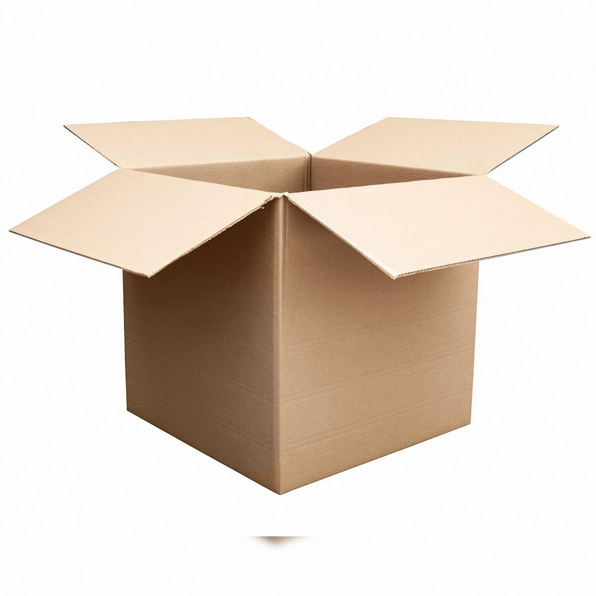 VEPATIM 15x Faltkarton 600x600x(300)-600mm (Außenmaß) mit variabler Höhe 2-wellig für FBA braun Image