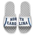 Men's ISlide White North Carolina Tar Heels Basketball Jersey Slide Sandals