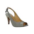 Women's Gervasi Pumps And Slings by J. Renee in Pewter Dance Glitter (Size 8 1/2 M)