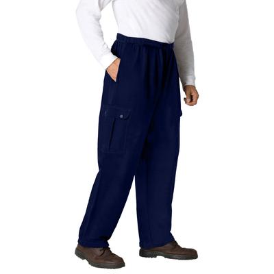 Men's Big & Tall Thermal-Lined Cargo Pants by KingSize in Navy (Size XL)