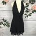 Urban Outfitters Dresses | Kimchi Blue Size M Black Lace Halter Low V | Color: Black | Size: M