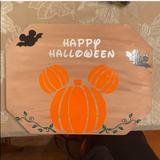 Disney Other | Homemade Mickey Halloween Sign | Color: Brown/Orange | Size: Os