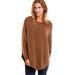 Plus Size Women's Poncho Sweater by ellos in Chestnut Brown (Size 22/24)